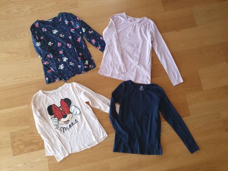 4x Shirt langarm Gr.134/140 (1x mit Wendepailletten)