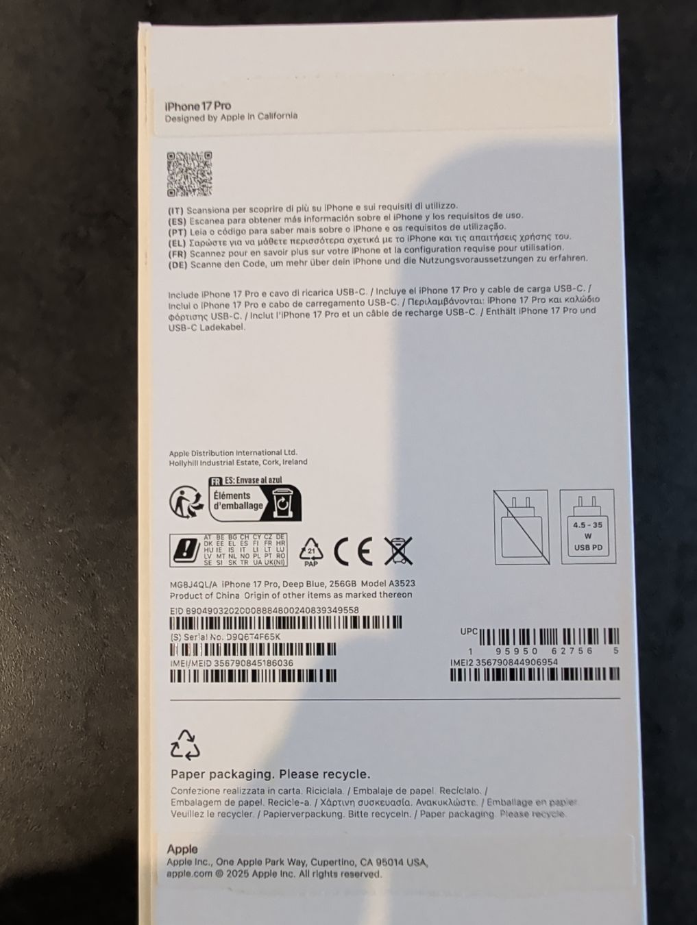 Apple Handys / Smartphones: iPhone 17 Pro Deep Blue – Gebraucht aus Niedergösgen von nora23 2
