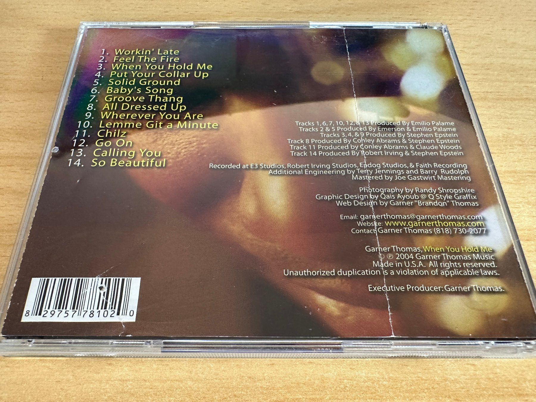 CD: Garner Thomas - When You Hold Me – Usato da Rikon im Tösstal venduto da Alpenmutz 1