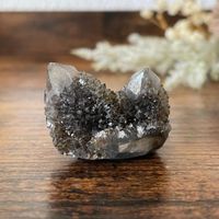 ✲ Spirit Quarz schwarzer Amethyst ✲26g / 25mm Kaktus Quarz