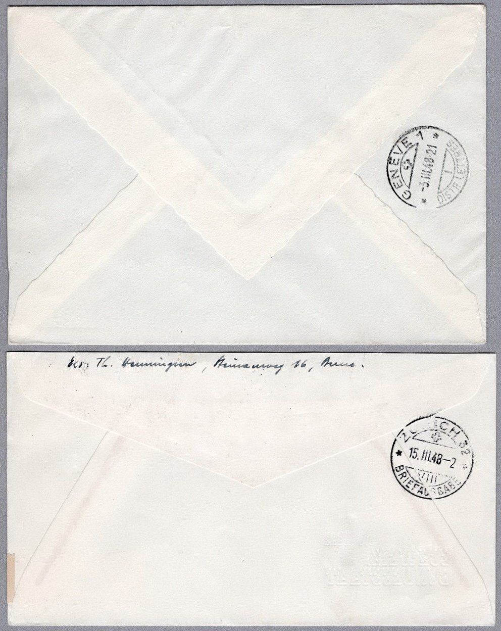 Buste & buste per spedizione: Schweiz 1948 2 R-Briefe – Usato da Vilters venduto da Jere3943 1