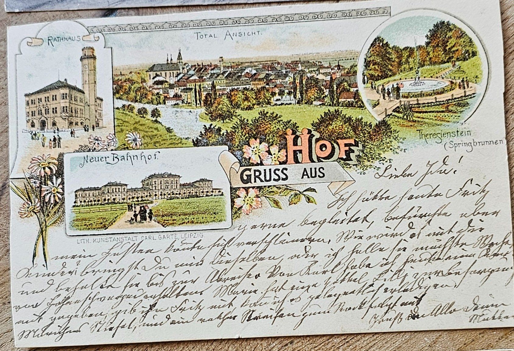 Cartoline postali: DEUTSCHLAND - litho Gruss aus HOF – Usato da Les Valettes venduto da Nuba1