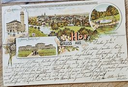 DEUTSCHLAND - litho Gruss aus HOF