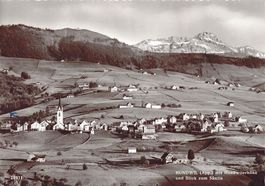 Hundwil mit Hundwilerhöhe und Säntis, gelaufen 1968