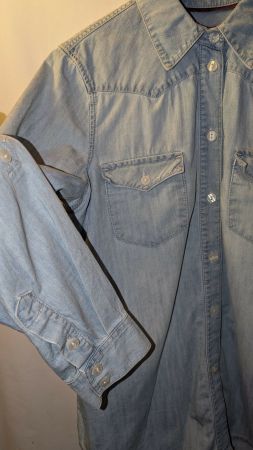 Jeans Bluse Hemd hellblau Gr. 40