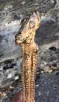 grosse alte Dogon Bronze Skulptur Mail Höhe 54 cm