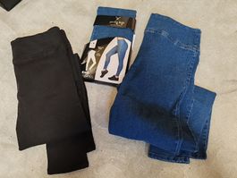 3 xJeans Leggings Pretty Legs blau schwarz Grösse M Neu