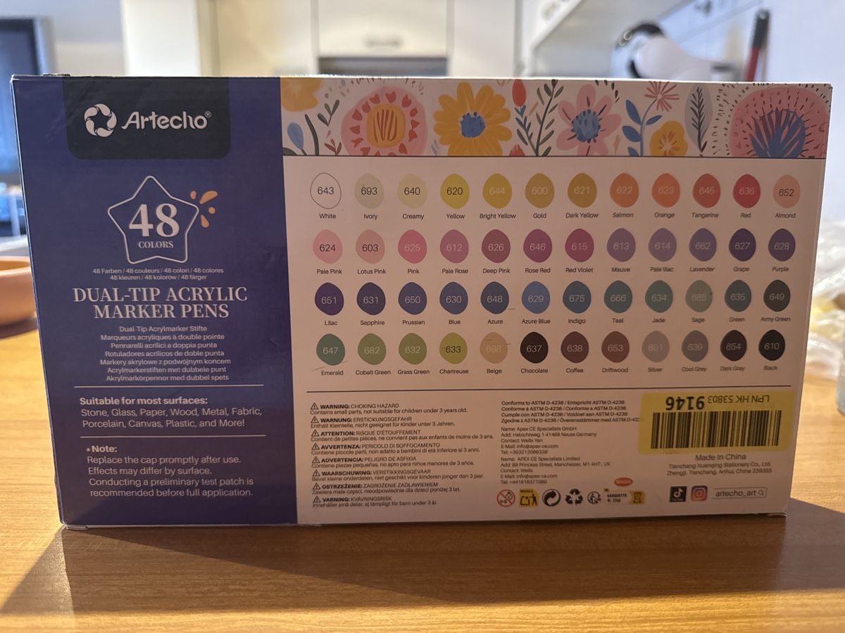 Penna & Evidenziatori: Artecho - Dual-Tip Acrylic Marker Pens – Nuovo (secondo la descrizione) da Saas-Fee venduto da mar_xvh6 1
