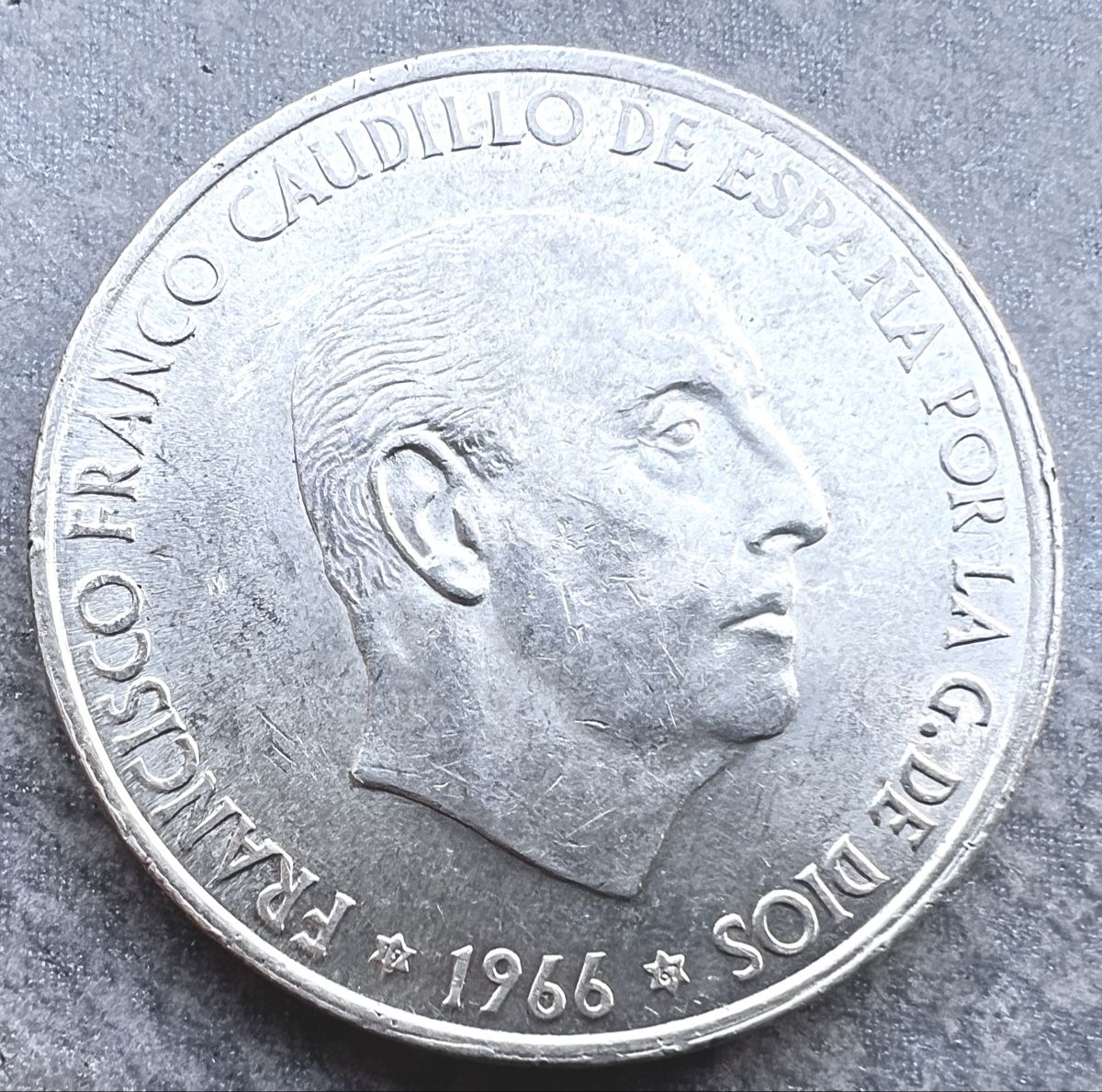 Tutti le monete: Silbermünze 100 Pesetas Spanien 1966. – Usato da Muotathal venduto da OttoK01