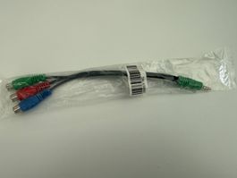 Anschlusskabel von 3.5mm Stecker grün auf RGB Buchsen, NEU