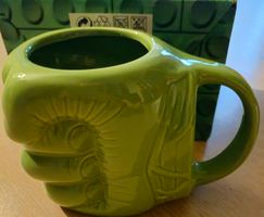 💚💚🙋‍♀️Grüne Faust Keramik Becher Cartoon Tasse 💚💚🙋‍♂️