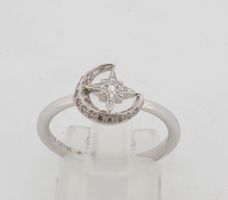 ✨ Elegant 18K Gold Diamond Ring – Size 56 ✨