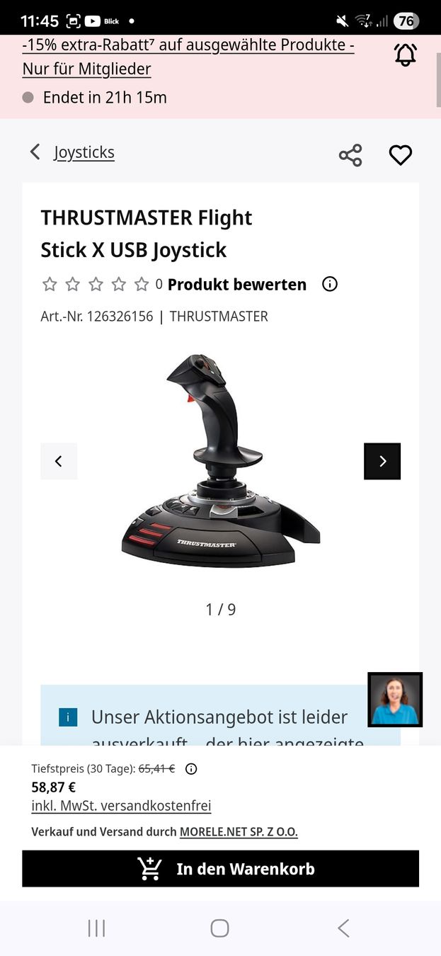 Thrustmaster Controller: Trustmaster Flight Stick x USB Joystick – Usato da Dübendorf venduto da Jolenia 4