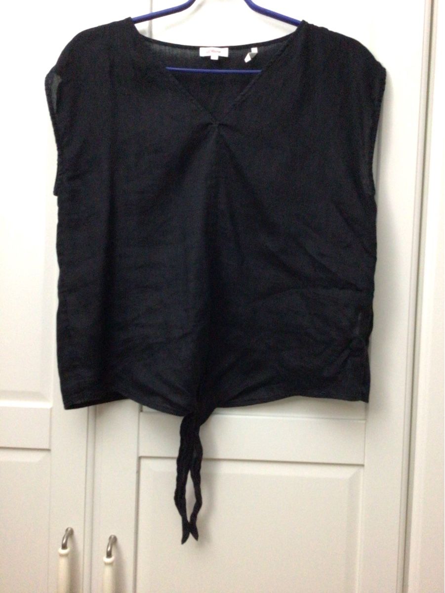 S.Oliver Camicette: Leinen Bluse schwarz Grösse 36 S.Oliver – Usato da Oberwil BL venduto da Brichri3001