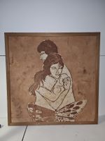 Batik Bild, Vintage, Wandbild, Kunsthandwerk (nov429)