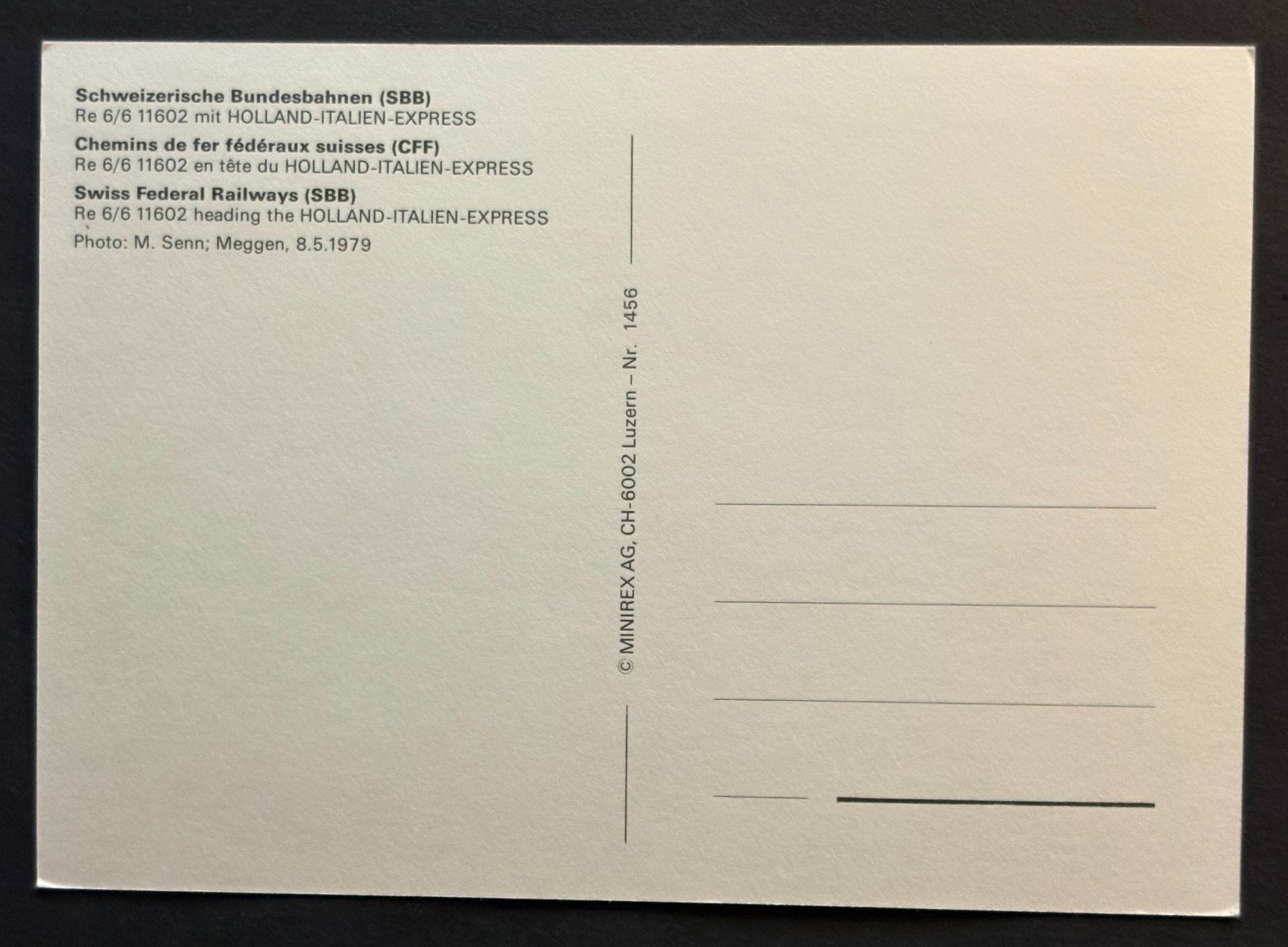 Cartoline postali: ANSICHTSKARTE SBB RE 6/6 – Usato da Ostermundigen venduto da crazy-horse-1840 1