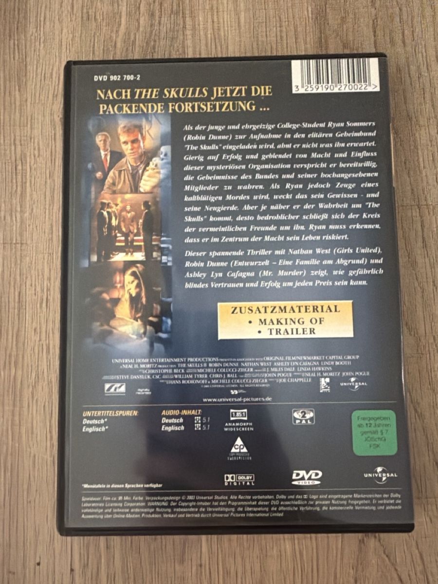 Tous les DVDs: The Skulls 2 (2002) DVD – D'occasion à Hagendorn par masterchieff 1