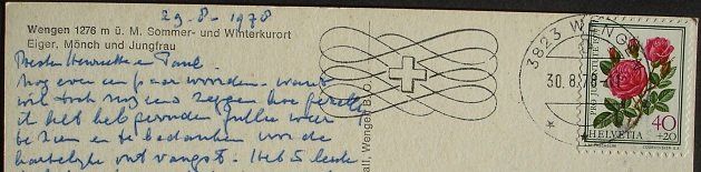 Cartes postales: WENGEN Wanderweg – D'occasion à Jona par philajona 1