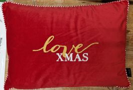 Weihnachtliches Kissen rot Apelt