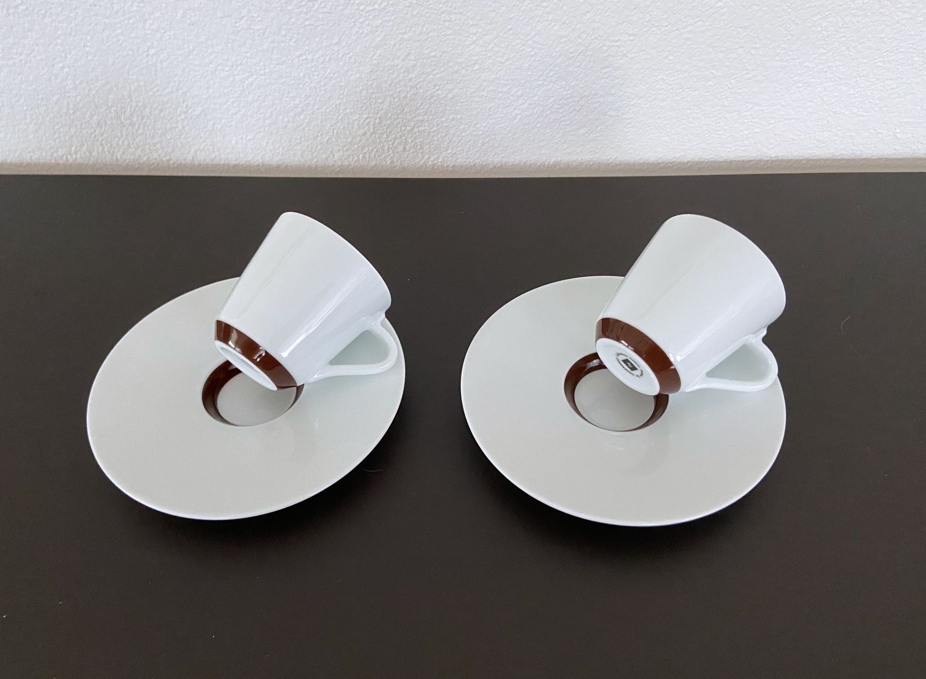 NESPRESSO VIEW COLLECTION - Cappuccino Cups & Saucers Coffee Set of 2 tasses EUR 19,90 - FR
