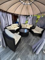 Garten Lounge Polyrattan Sitzgruppe mit Tisch