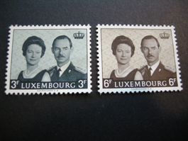 LUXEMBURG KÖNIGSPAAR POSTFRISCH 3 + 6  F