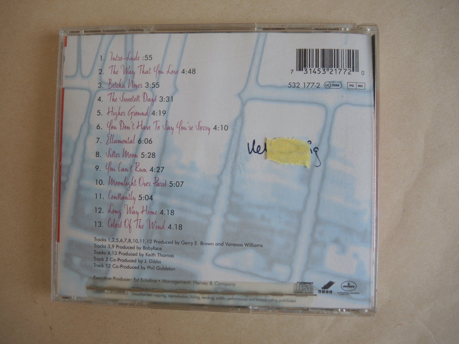 CDs: Vanessa Williams - The Sweetest Days CD – Gebraucht aus Rorschach von Pop-upBrocki 3