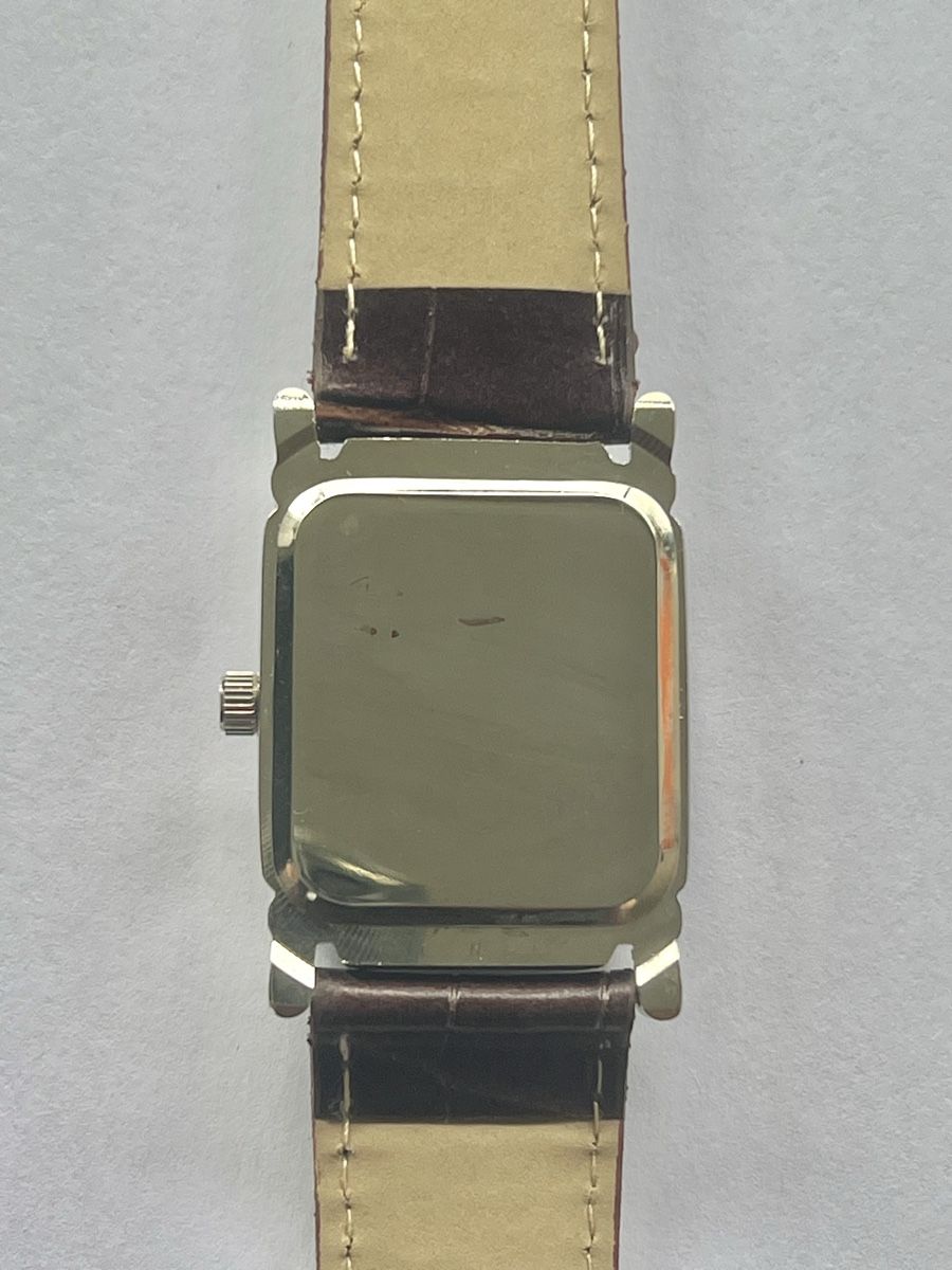 Uhren: Montre PCA rectangulaire avec bracelet cuir marron – Neu (gemäss Beschreibung) aus Chavornay von MD_77 2
