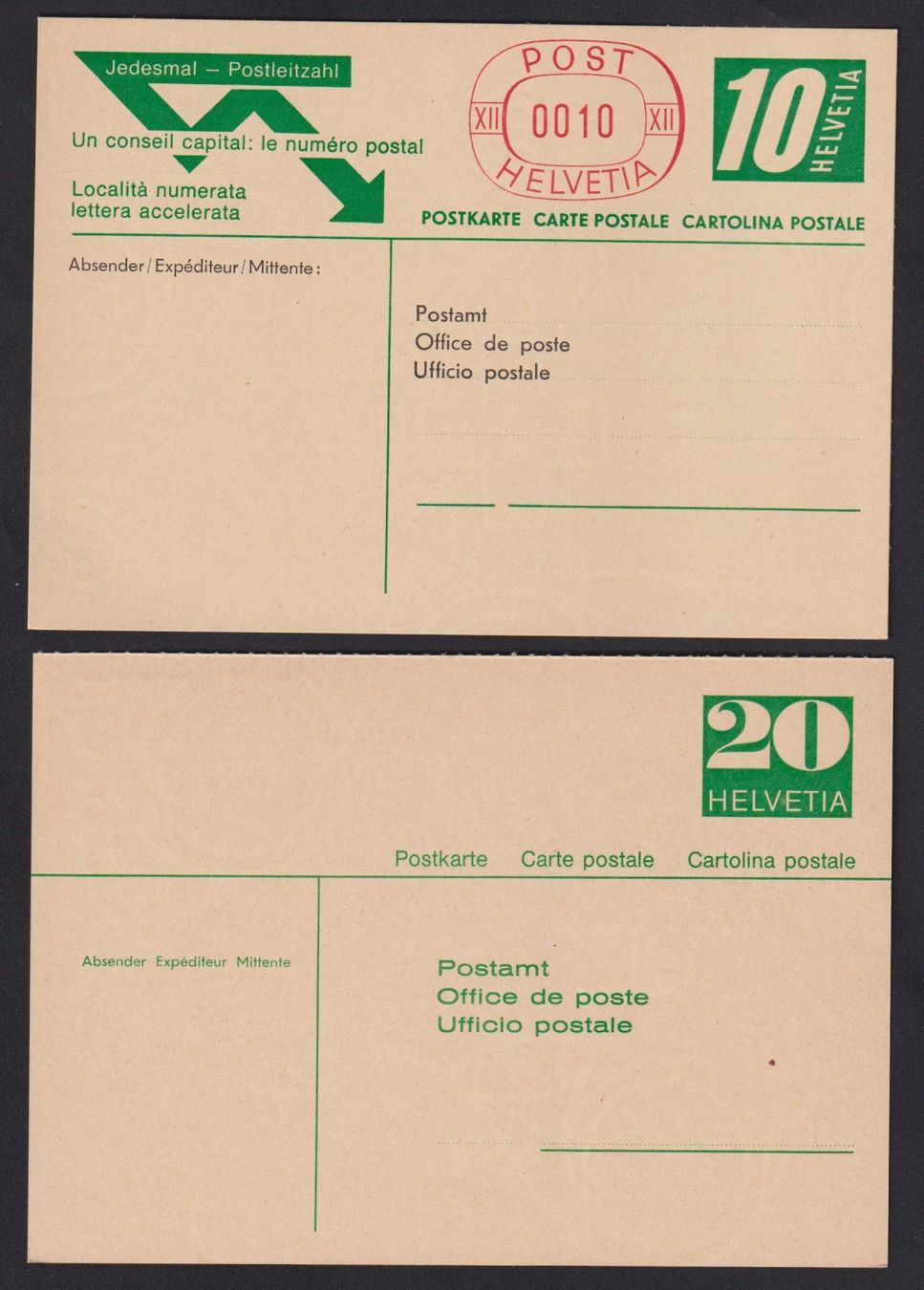Tous les timbres: 3 Ganzsachen Postkarten – D'occasion à Bellach par qsearch 1