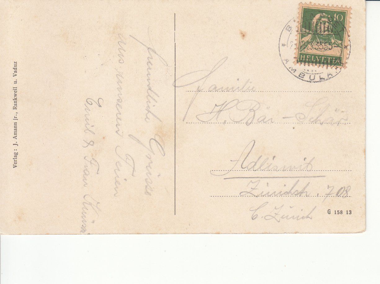 Cartoline postali: Vaduz 1923 – Usato da Bürglen TG venduto da StampGraf 1