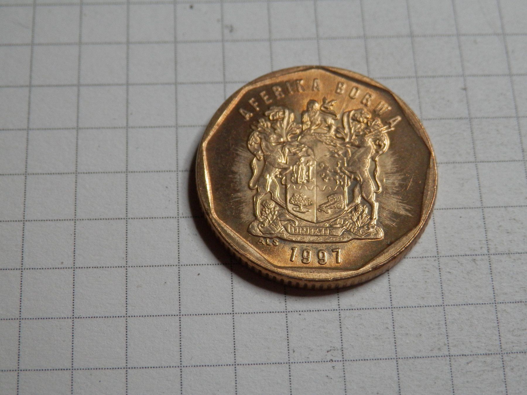 Tutti le monete: Südafrika  20 Cent, 1997 – Usato da Weiach venduto da weiach81