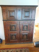 Antiker bemalter Bauernschrank/Aufsatzschrank 1795
