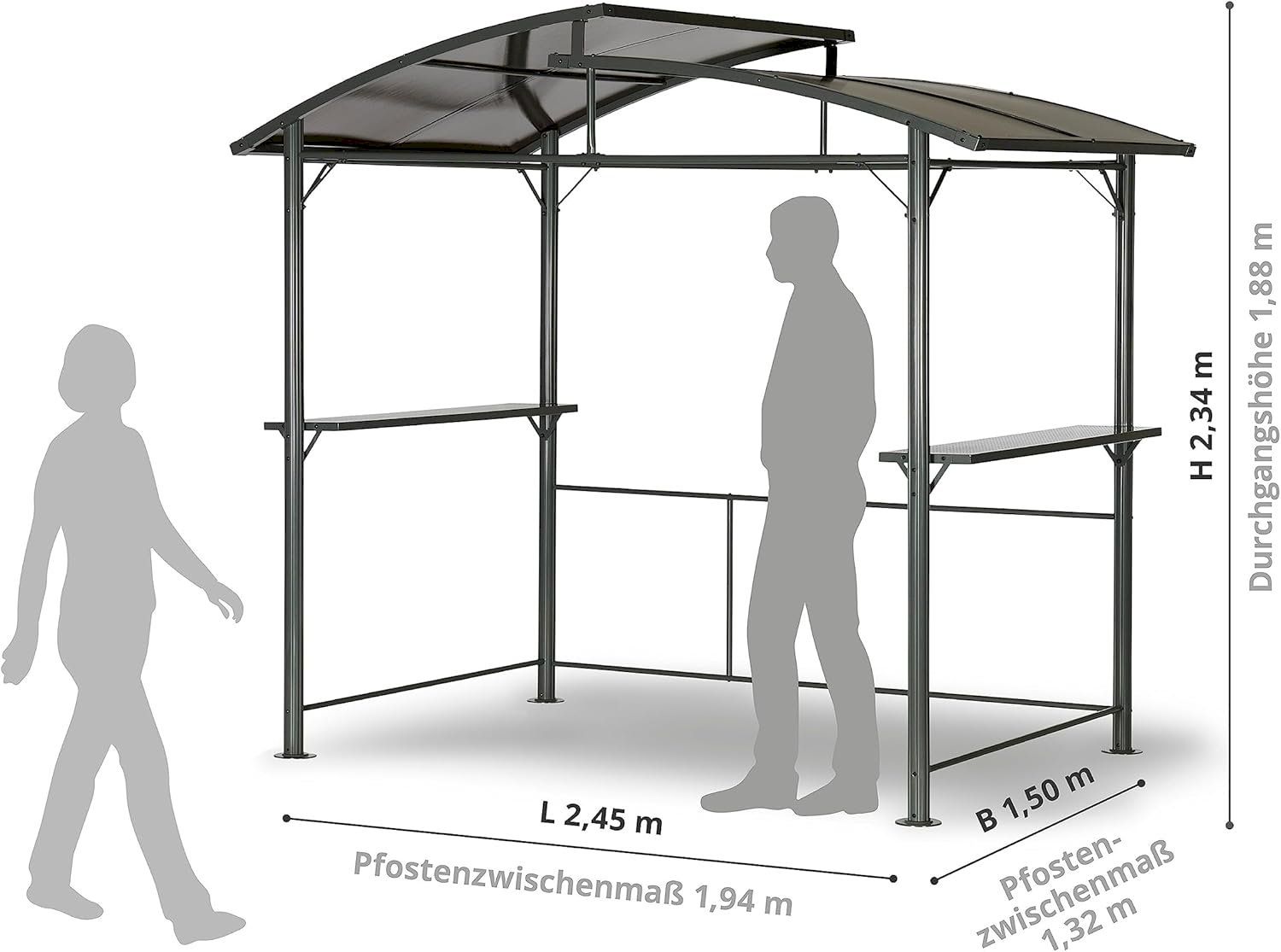 Casette da giardino & serre: Leco Profi-Grillpavillon 245x150x234cm – Nuovo e nell'imballaggio originale da Bottighofen venduto da zaap 5