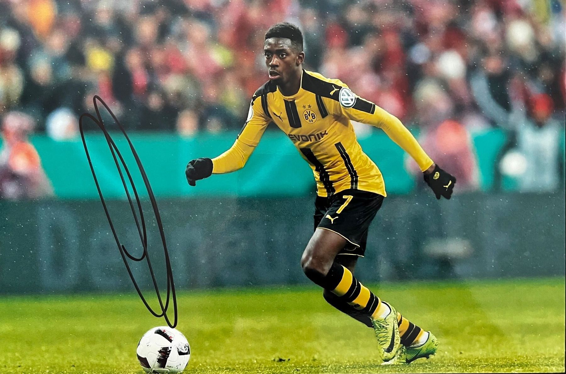 Autografi: OUSMANE DEMBÉLÉ / original Autogramm "ballon d'or" / PSG – Usato da Guntershausen venduto da sign4me