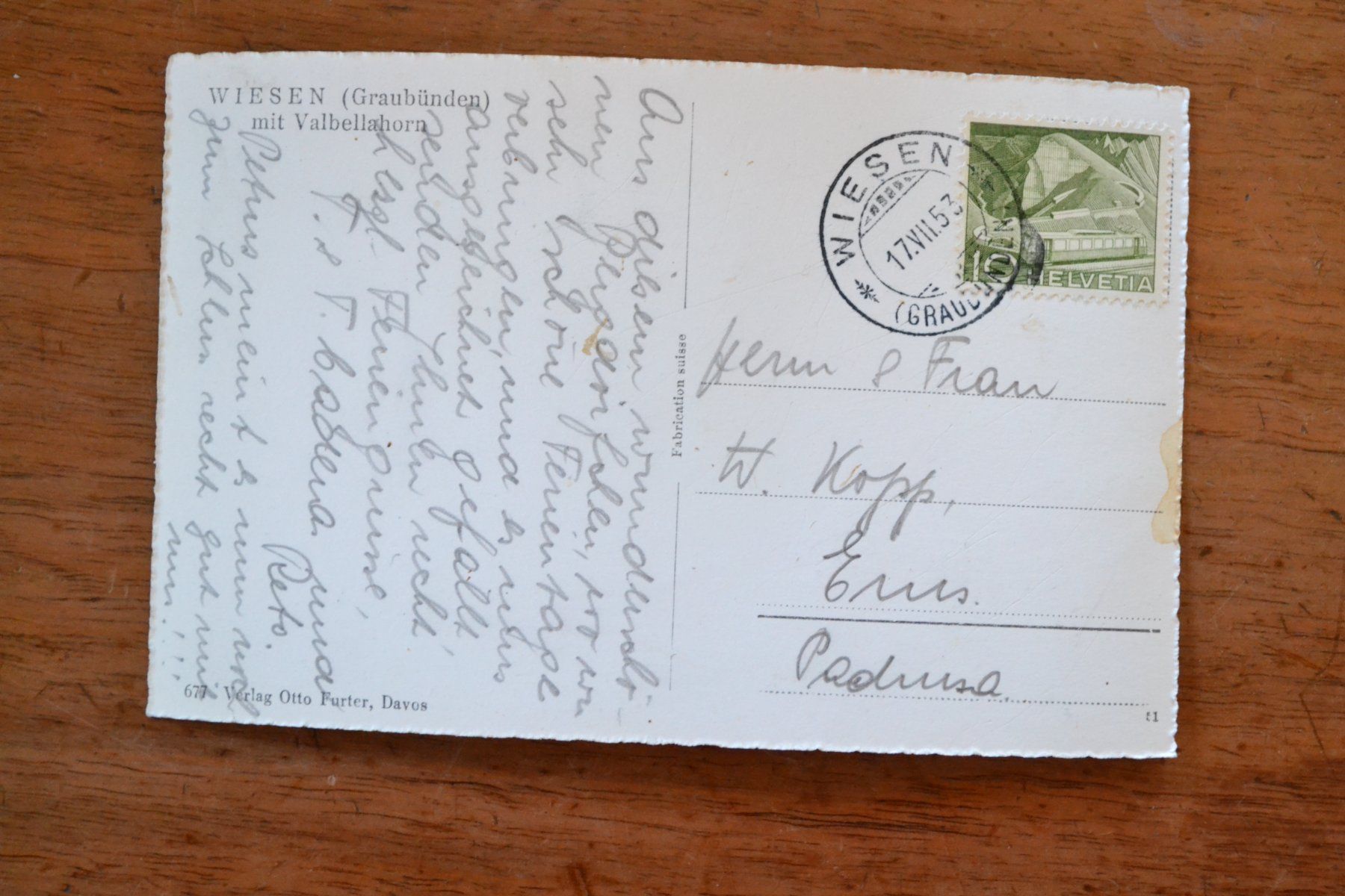 Cartes postales: AK Wiesen GR – D'occasion à Beinwil am See par kajak55 1