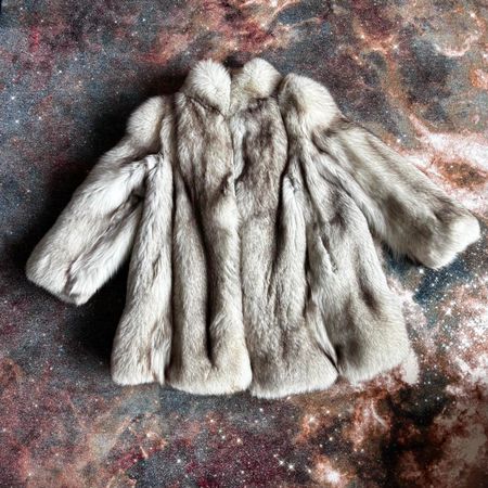 Silver Fox Vintage Pelzmantel Gr. M
