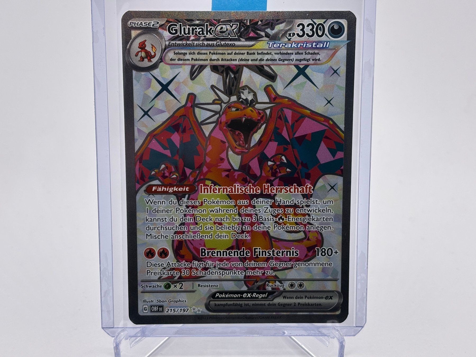 Pokémon Carte collezionabili: Obsidianflammen - Glurak ex  (OBF 215) - DE – Nuovo (secondo la descrizione) da Allschwil venduto da Bullach