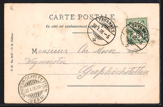 Cartes postales: AK Tavannes, Teilansicht, 1906 – D'occasion à Berlin par bartko-reher 1