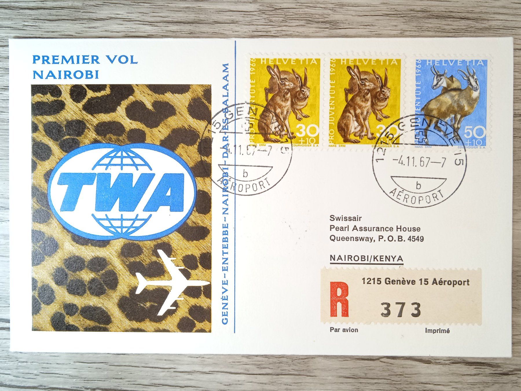 Tutti i francobolli: TR65 Enveloppe + Timbre Suisse 1967 – Usato da Cousset venduto da Patrick_Collections