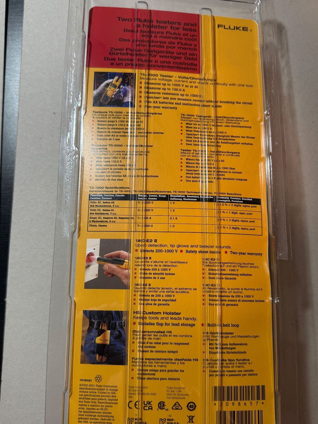 Fluke Misurare: FLUKE T5-H5-1AC-KIT – Nuovo e nell'imballaggio originale da Merenschwand venduto da Ej99 1