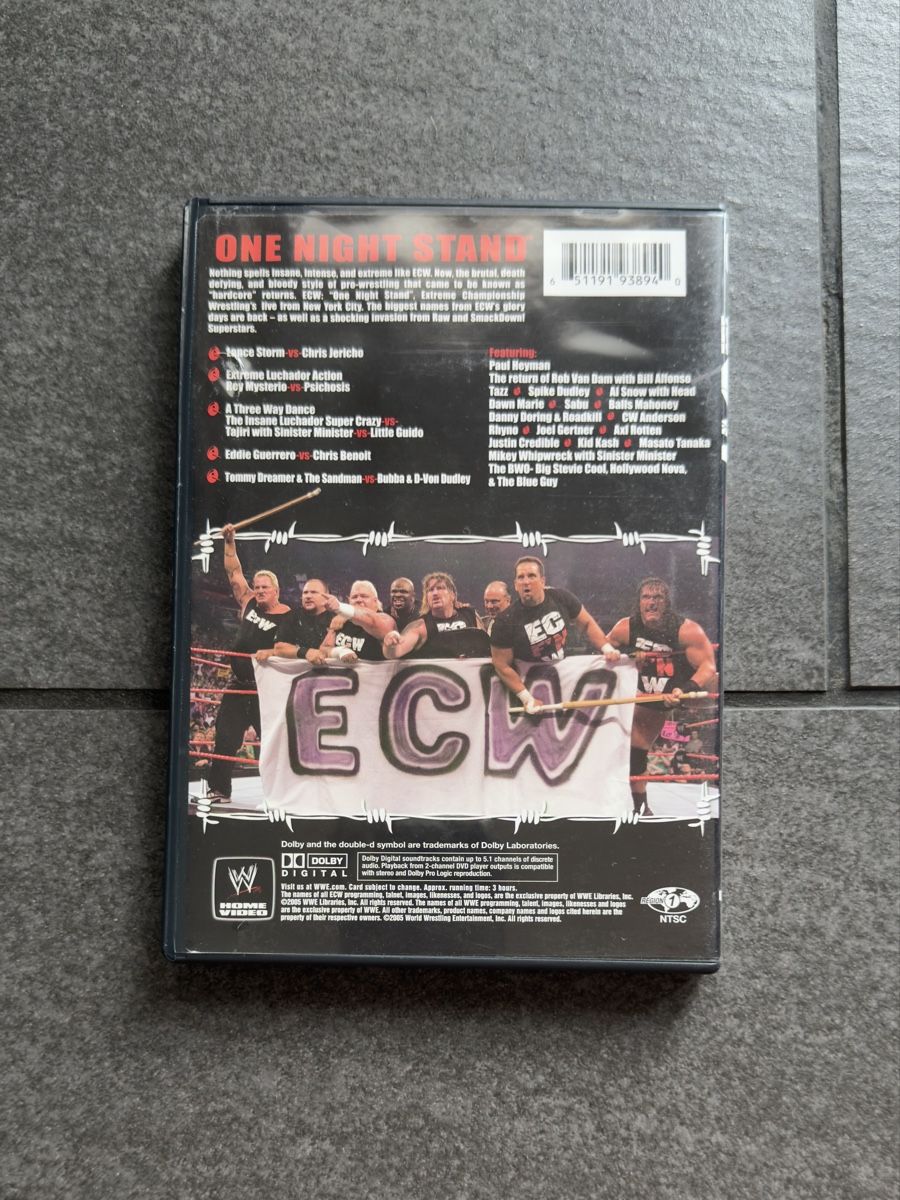 Tutti i DVDs: ECW One Night Stand DVD – Usato da Zürich venduto da cENS0R 1
