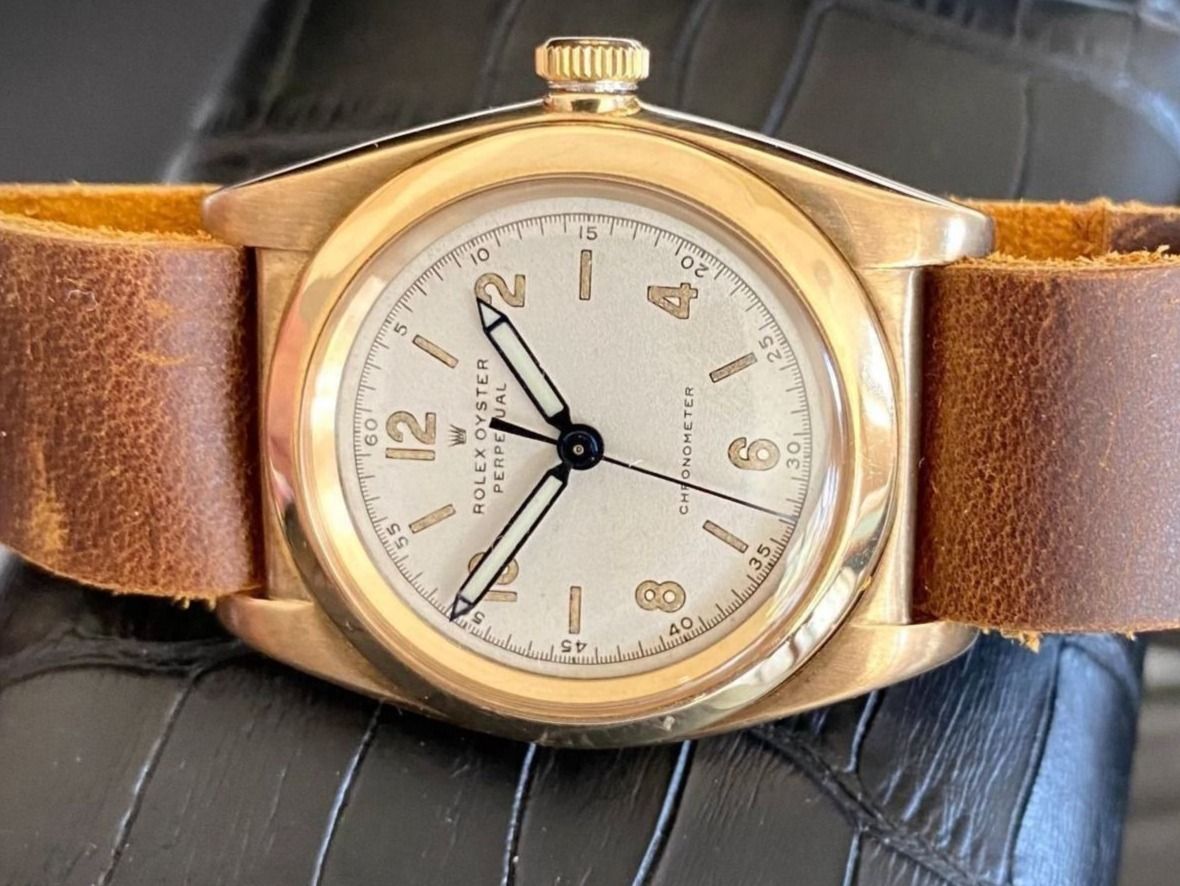 Rolex Orologi: Rolex Bubble Back Rose Gold Rare Collector' – Usato da Morges venduto da 24time 7