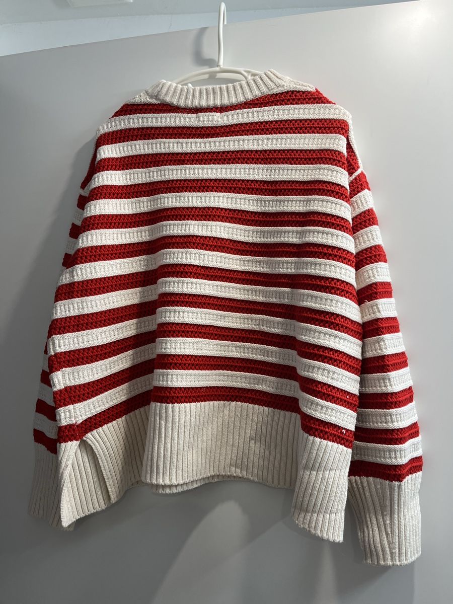 H&M Maglioni & Felpe: Gestreifter Damenpullover, Gr. XL, rot/weiss, Herbst – Nuovo (secondo la descrizione) da Zürich venduto da Shopmystyle 2