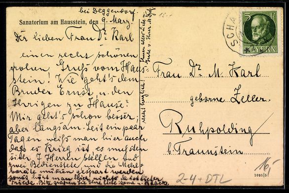 Ansichtskarten: Sanatorium am Hausstein /Bayr. Wald, Pos – Gebraucht aus Berlin von bartko-reher 1