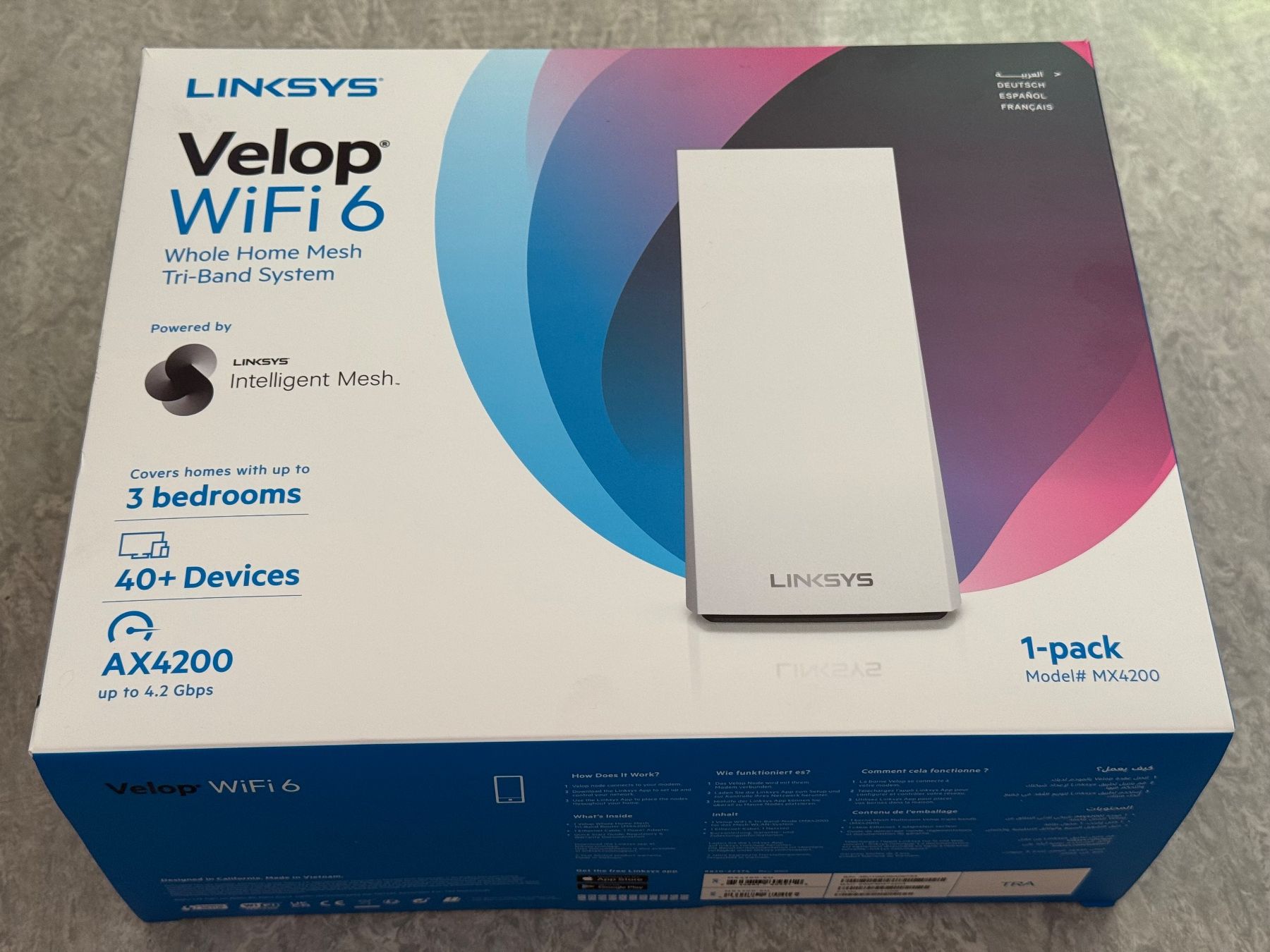 Linksys Modems & Router: Linksys Velop WiFi 6 Tri-Band MESH-System, neuwertig – Gebraucht aus Dübendorf von seadart
