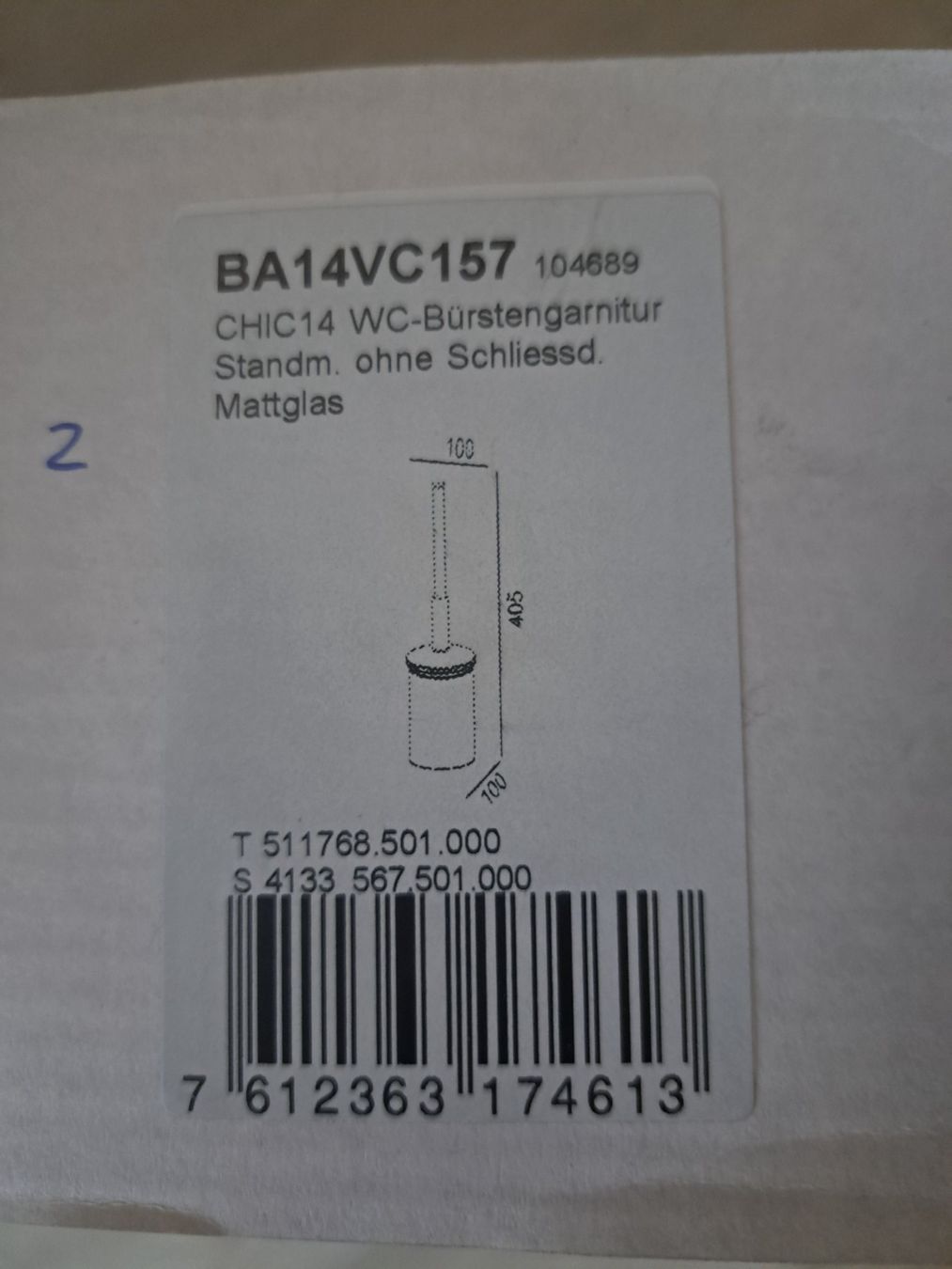 WC: Bodenschatz Bürsten Set BA14VC157 – Nuovo e nell'imballaggio originale da Tegerfelden venduto da Spick67 2