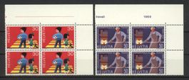 1969, Sonderpostmarken II, Viererblöcke **