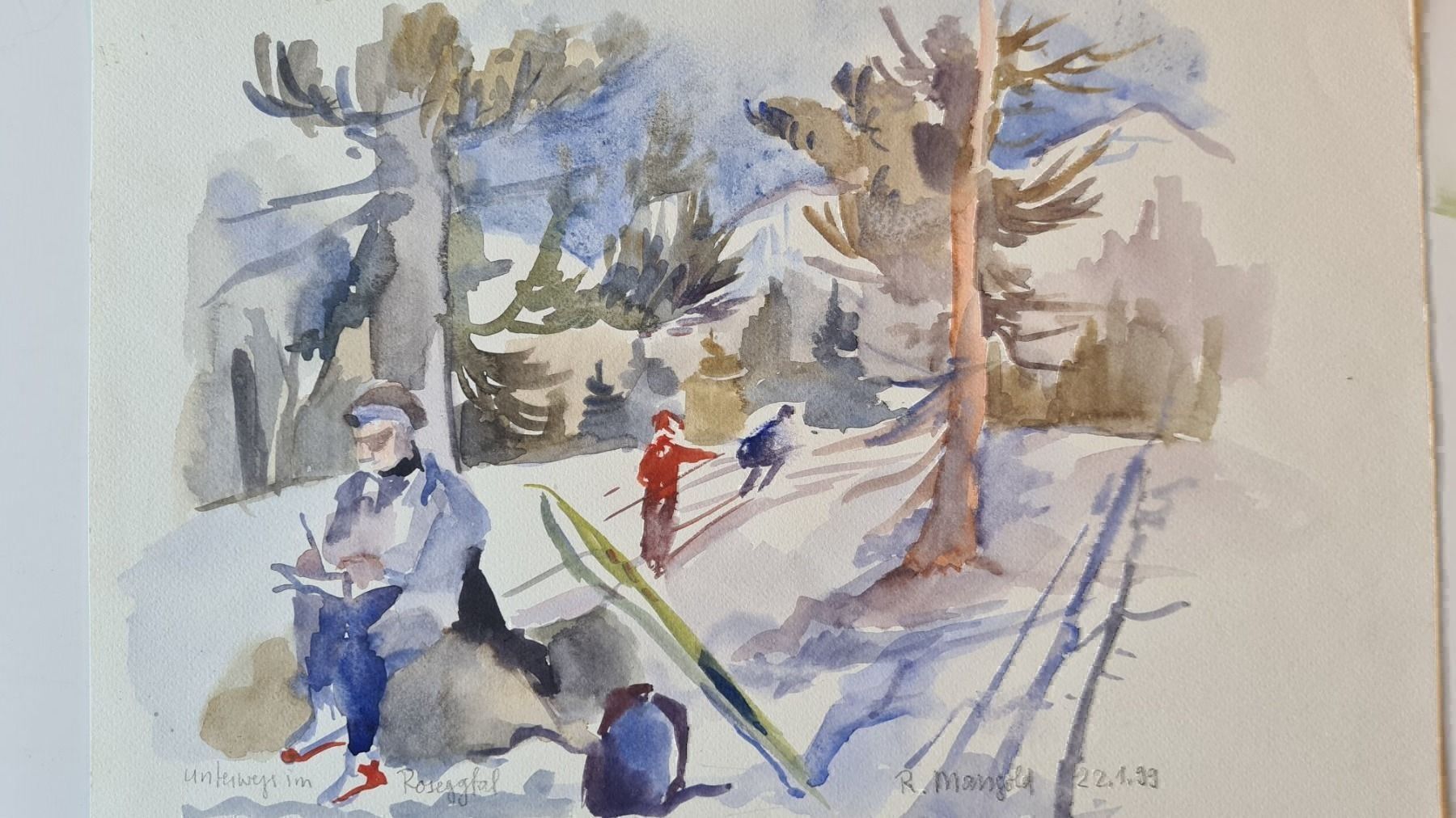Dipinti: R.Mangold Aquarell – Usato da Emmenbrücke venduto da Kunstankaufverkauf9 3