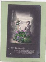 Kitsch Blumen Frau Am Elterngrab 1924