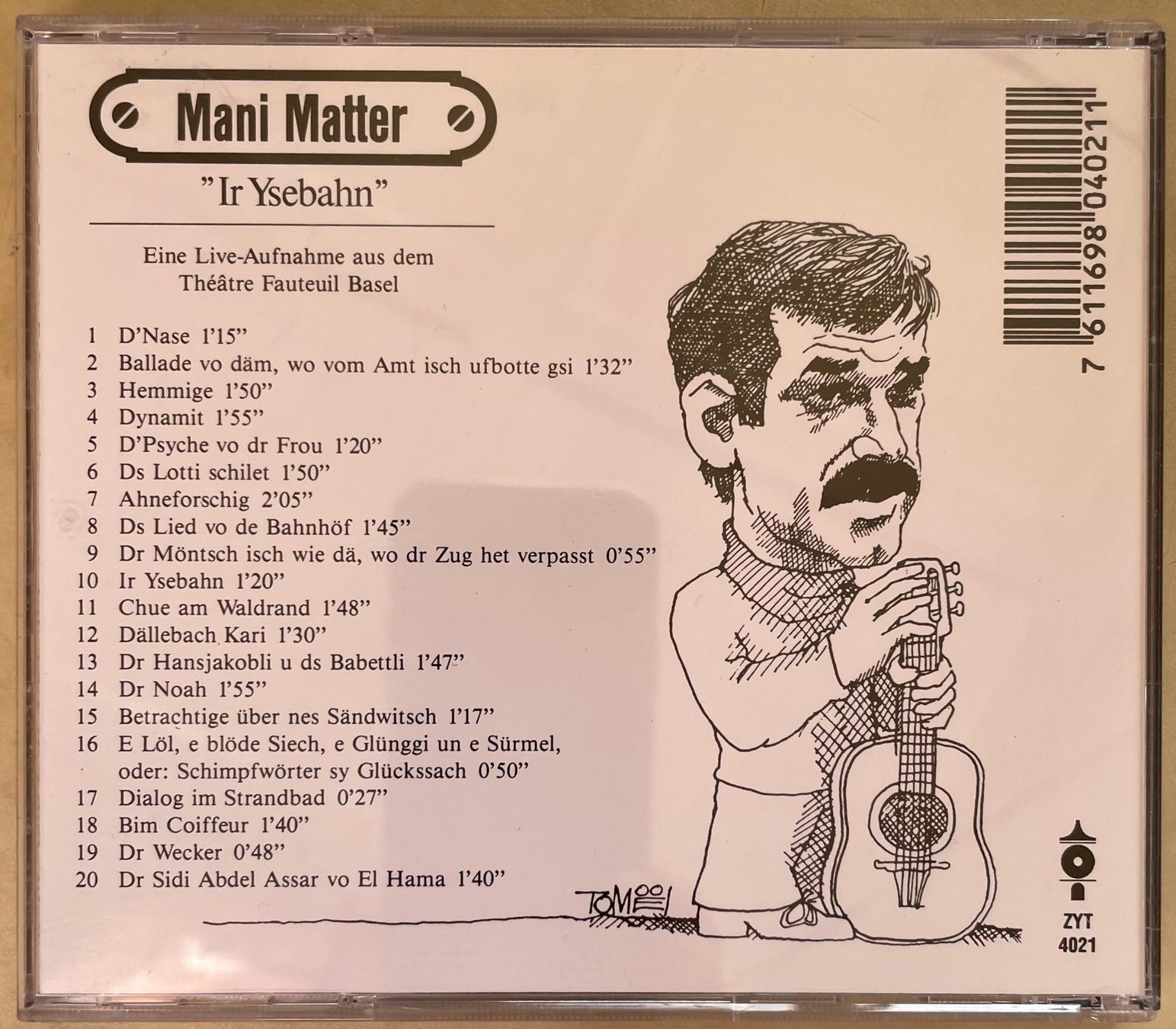 CD: Mani Matter - Ir Ysebahn – Usato da Brunnen venduto da Barfly5 1